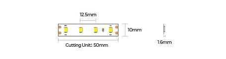LED стрічка COLORS 80-2835-48V-IP20 5.8W 650Lm 4000K 5м (D880-48V-10mm-NW)