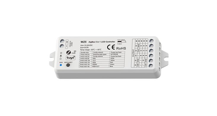 LED-контроллер DEYA 5 in1 12-24VDC, 3A*5CH (WZ5)