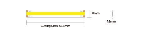 LED стрічка COLORS COB-24V-IP20 10W 1210Lm 3000K 5м (DF8-24V-8mm-V1-WW)