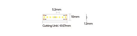 LED стрічка COLORS 192-24V-IP3 13W 1310Lm 3000K 5м (FD192-24V-10mm-WW)