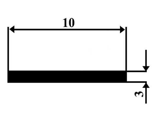 Алюмінієва планка 10х3мм, 2 метра (ЛП3_2)