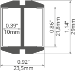 LED-профиль KLUS GIZA-DUO-LL, 2 метра (KLUS_A02162A_2)
