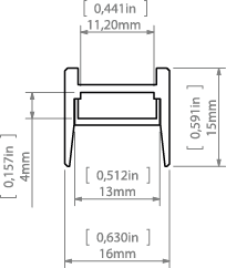 LED-профіль KLUS MICRO-HG, 2 метри (KLUS_A01419A_2)