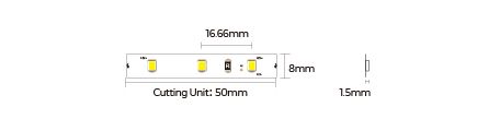 LED стрічка COLORS 60-2835-12V-IP33 4,4W 500Lm 6000K 5м (DJ60-12V-8mm-PW)