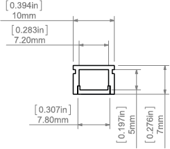LED-профиль узкий KLUS PIKO, 3 метра
