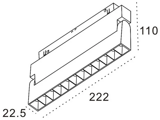 Світильник ALUMLED 12W 120&deg; Osram3030 960LM 3000К (ALMG-S102 12W 3K BK)