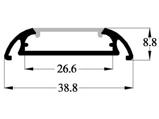 LED-профиль алюминиевый, 2 метра (ЛП8)