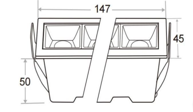 Світильник точковий врізний ALUMLED LED OSRAM 10W 4000K 30&deg; 840LM RA90 (AL-052-5 10W 4K BK)