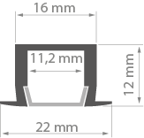 LED-профиль KLUS PDS-4-K, 3метра