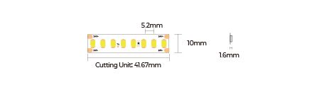 LED лента COLORS 192-2835-24V-IP20 16W 2380Lm 3000K 5м (D8192-24V-10mm-WW)