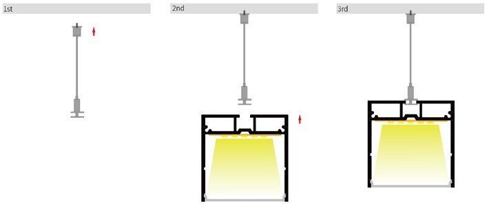 LED-профиль подвесной ALUMLED с рассеивателем, 3 метра (LP50501C_3)