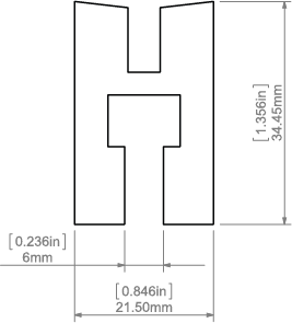 LED-профіль KLUS EX-ALU для торцевої підсвітки скла, 2 метри (KLUS_A18043A_2)