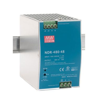 Блок живлення Mean Well на DIN-рейку 480W DC48V (NDR-480-48)