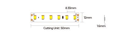 LED стрічка COLORS 120-2835-24V-IP20 8.7W 3000K 20м (DS8120-24V-12mm-WW)