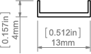 Розсіювач LIGER матовий, 1 метр