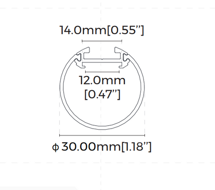 LED-профіль COLORS круглий підвісний 2,5 м (LLS-LT30CDXBS2500)