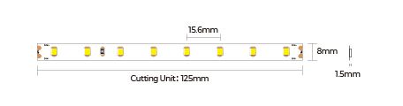 LED лента COLORS 64-2835-24V-IP33 4.3W 657Lm 3000K 5м (D864-24V-8mm-WW)