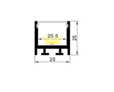 LED-профіль підвісний ALUMLED з розсіювачем, 3 метри (LP25251F_3)