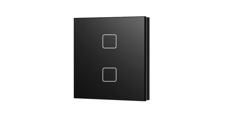 Панель LED диммера DEYA ZigBee на 2 зоны (TS2(WZS)-Black)