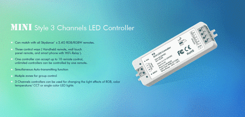 LED-контроллер DEYA 12-24VDC, 4A*3CH (V3)