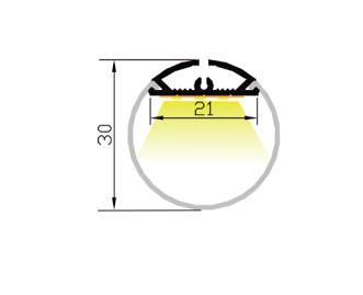 LED-профіль підвісний ALUMLED з розсіювачем, 3 метри (LO30301_3)