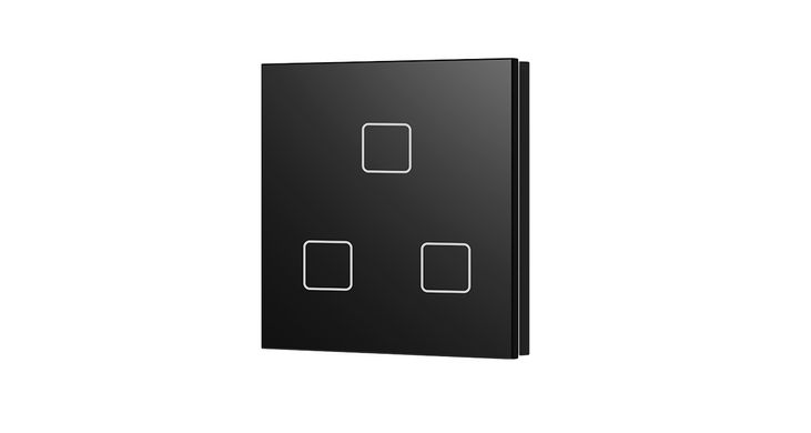 Панель LED диммера DEYA ZigBee на 3 зоны (TS3(WZS)-Black)