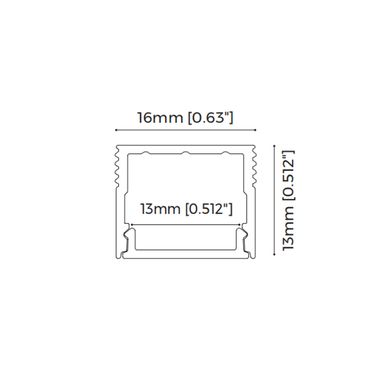 LED-профиль накладной, 2.5 метра (BS1613)
