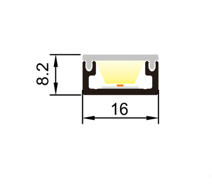 LED-профиль ALUMLED с рассеивателем 3м (LP1608B1_3)