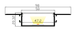 LED-профиль под шпаклевку ALUMLED с рассеивателем, 3 метра (LD98201_3)