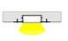 LED-профіль під шпаклівку ALUMLED з розсіювачем, 3 метри (LD98201_3)