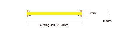 LED лента COLORS COB-24V-IP20 10W 1220Lm 3000K 5м (DF10-24V-8mm-V1-WW)