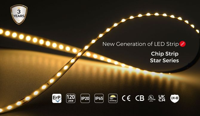 LED стрічка COLORS Chip-24V-IP20 8.8W 1040Lm 4000K 5м (FD128-24v-8mm-NW)