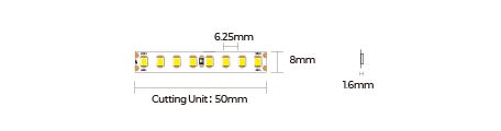 LED стрічка COLORS 160-2835-24V-IP33 13W 1660Lm 6000K 5м (D8160-24V-8mm-W)
