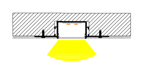LED-профіль MLG під шпаклівку LD8820 з розсіювачем, 3 метра