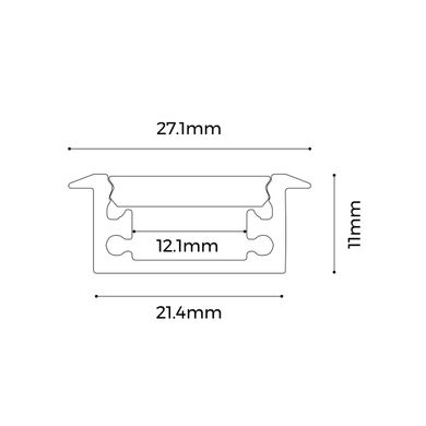 LED-профиль для пола, 2.5 метра (LE2711)