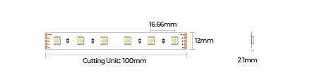 LED стрічка COLORS 60-5050-24V-IP33 16.8W RGB+3000K 5м (D560RGBWW-24V-12mm)