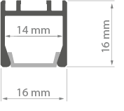 LED-профиль KLUS PDS-ZM, 3 метра