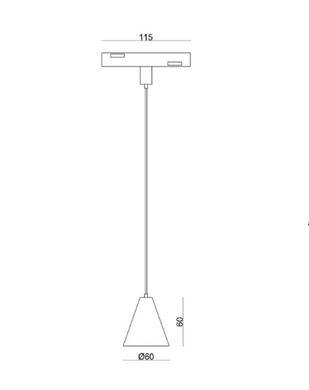 Светильник подвесной 5W 60° Osram5050 350LM 4000К (ALMG-M15 4K BK/GD)