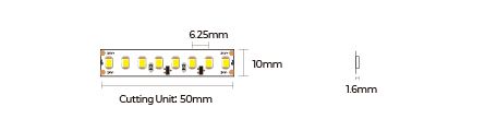 LED стрічка COLORS 160-2835-24V-IP20 18W 2400Lm 3000K 5м (DS8160-24V-10mm)
