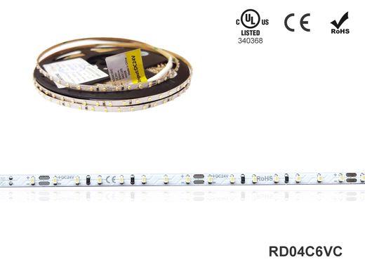 LED стрічка RISHANG 126-2014-24V-IP33 8.6W 710Lm 3000K 5м (RD04C6VC-WW)