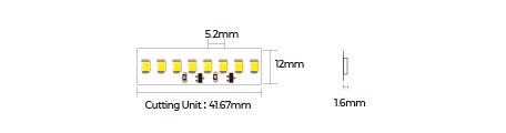 LED стрічка COLORS 192-2835-24V-IP20 25W 3552Lm 3000K 5м (DS8192-24V-12mm-WW)