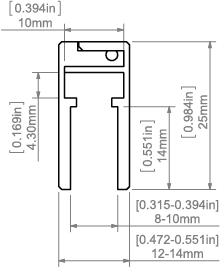 LED-профіль KLUS KRAV-810 для торцевої підсвітки скла (KLUS_A18016AZM_2)