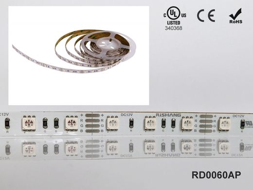 LED лента RISHANG 60-5050-24V-IP33 12.9W RGB 5м (RD0060AP)