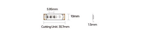 LED стрічка COLORS 168-3838-24V-IP33 15.7W RGB 5м (DA168RGB-24V-10mm)
