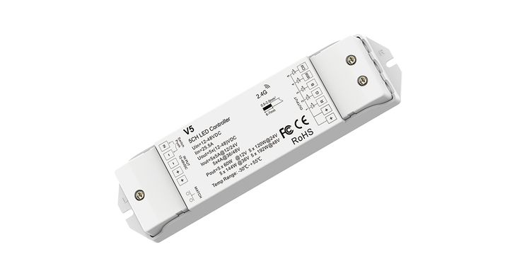 LED-контролер DEYA 12-48VDC, 5A*5CH, PUSH-DIM (V5)