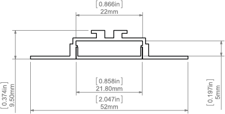 LED-профиль KLUS OPAC-30, 1 метр