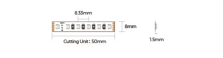LED стрічка COLORS 120-3838-24V-IP33 10W RGB 5м (DA120RGB-24V-8mm)