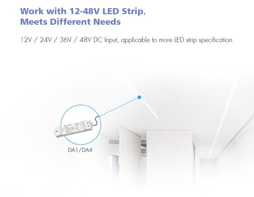 LED-димер DEYA 12-24VDC, 15A*1CH DT6 (DA1)