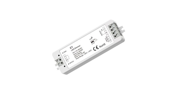 LED-димер DEYA 12-48VDC, 2,1-32, 2W*1CH, PUSH-DIM (C1-700mA)