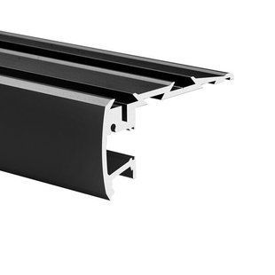 LED-профіль для сходів KLUS STEP чорний, 1 метр